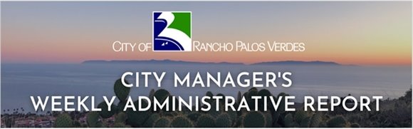 City Manager's Weekly Administrative Report