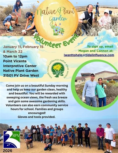 Native Plant Garden Volunteer Event at Point Vicente Native Plant Garden  