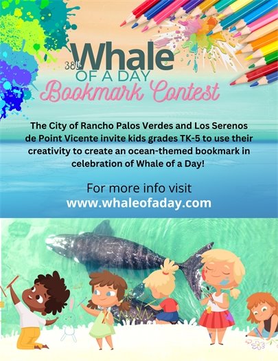 whale of a day book mark coloring contest flyer 