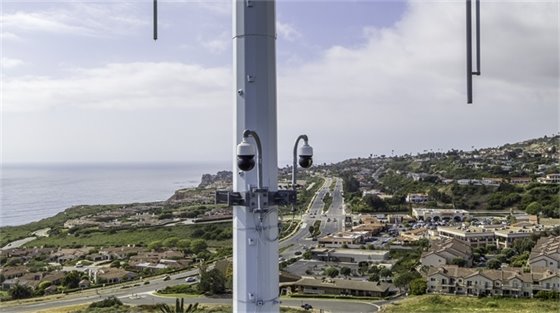 Pano AI wildfire detection cameras at RPV City Hall overlook the Peninsula.