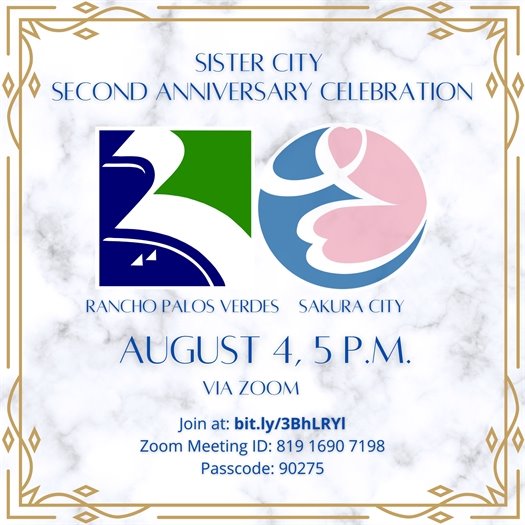Sister City Partnership Second Anniversary graphic