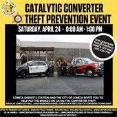 Catalytic Converter theft prevention event 4/24 9am-1pm