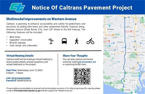 Notice of Caltrans Pavement Project