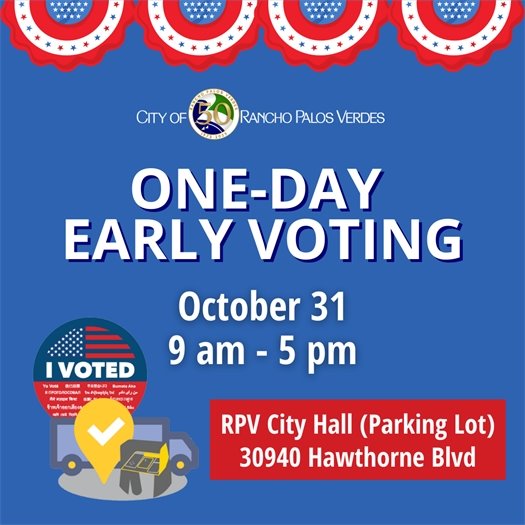 One-day early voting graphic