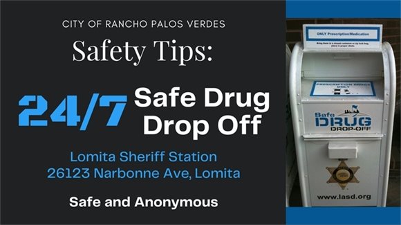 24/7 Safe Drug Drop Off at Lomita Sheriff's Station