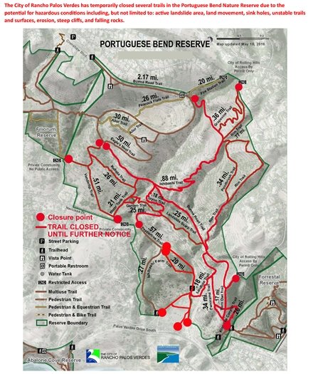 Portuguese Bend Reserve Trail Closures (PDF)