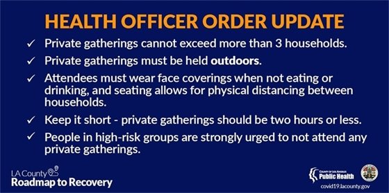 Health Officer Order Update