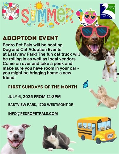 July 6, 12-3 p.m. Eastview Park, 1700 Westmont Drive, Rancho Palos Verdes.