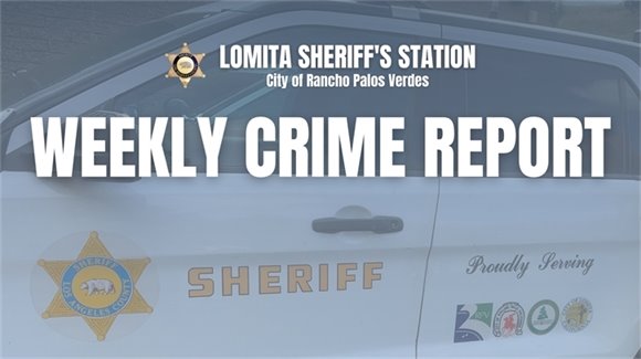 Lomita Sheriff's Station Weekly Crime Report Image of LASD Vehicle