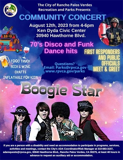 Concert in the Park Boogie Star 
