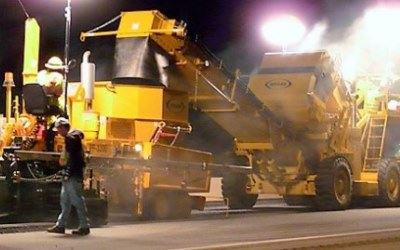 Nighttime Road Construction