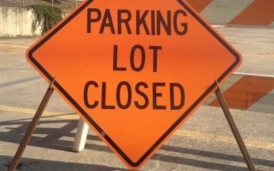 Parking Lot Closed sign