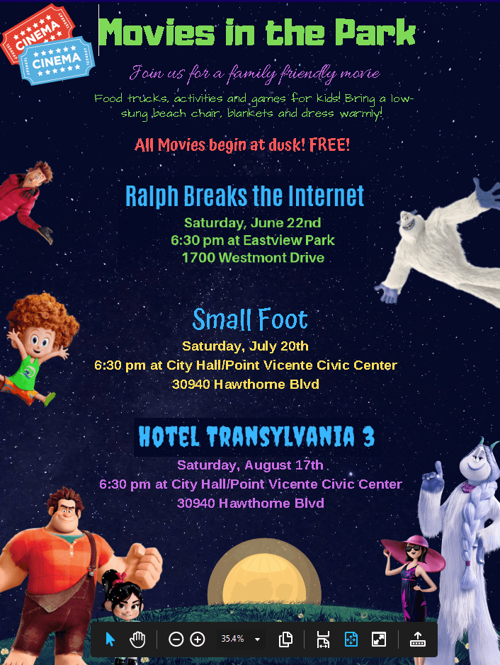 movie in the park spotlight