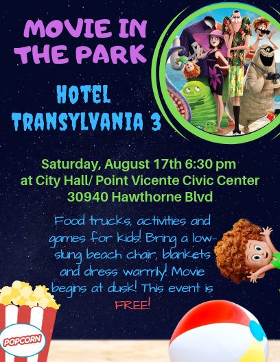 8.17.19 Movie in the Park Hotel Transylvania 3