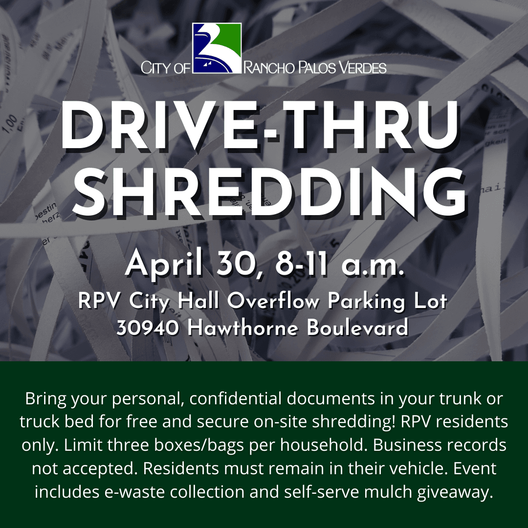 April 30 Drive-Thru Shredding Event