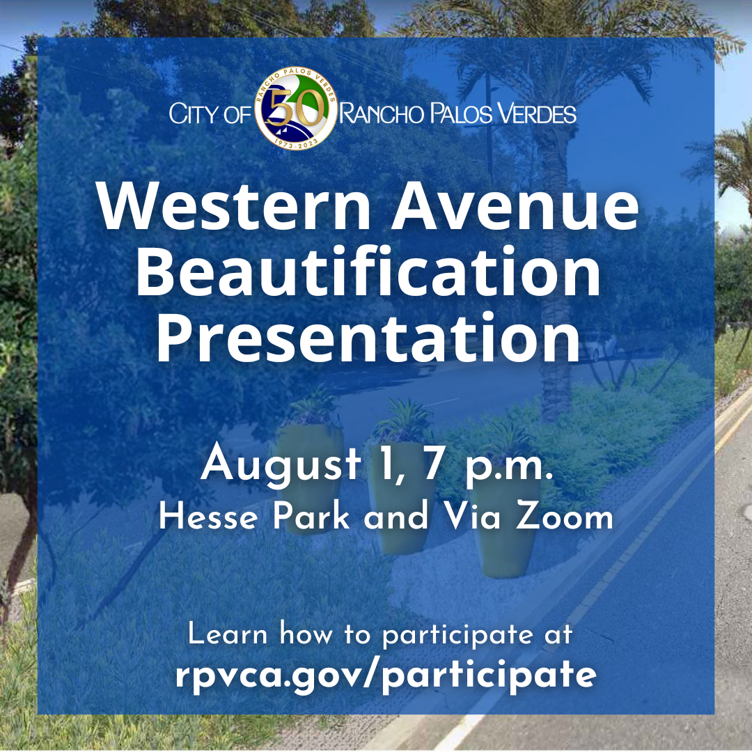 Western Avenue Beutification Presentation August 1 Hesse Park and Via Zoom.