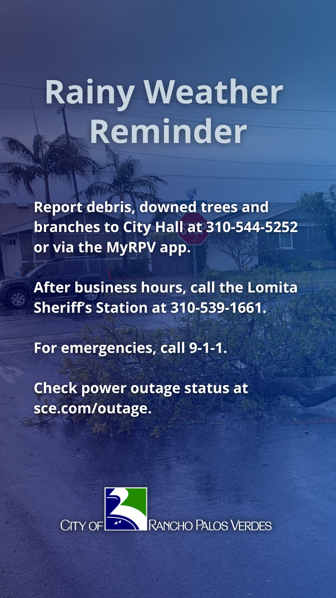 Rainy Weather Reminder