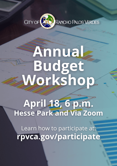 Annual Budget Workshop April 18 at 6 pm at Hesse Park and via Zoom