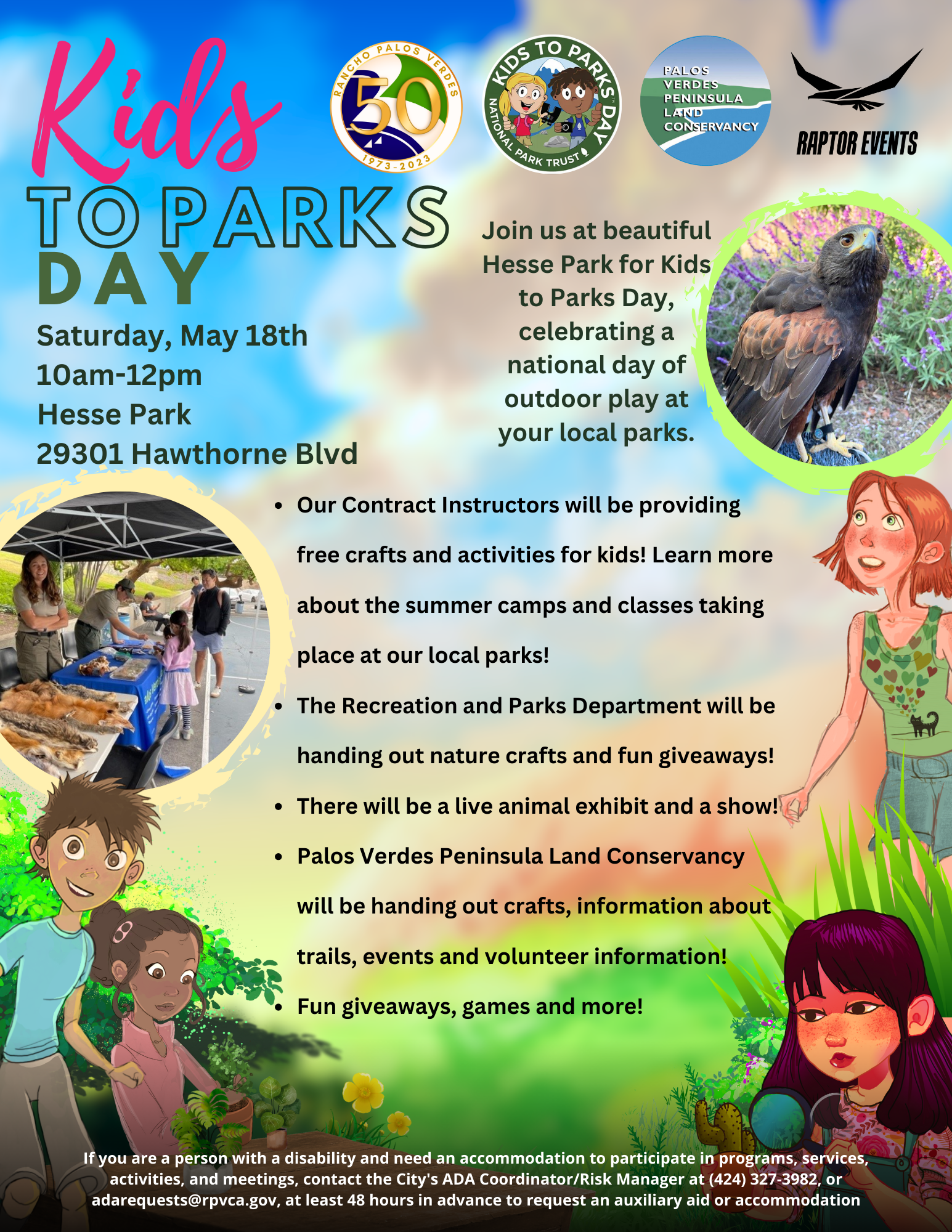 Kids to Parks Day 5.18.24 10am to 12pm at Hesse Park 