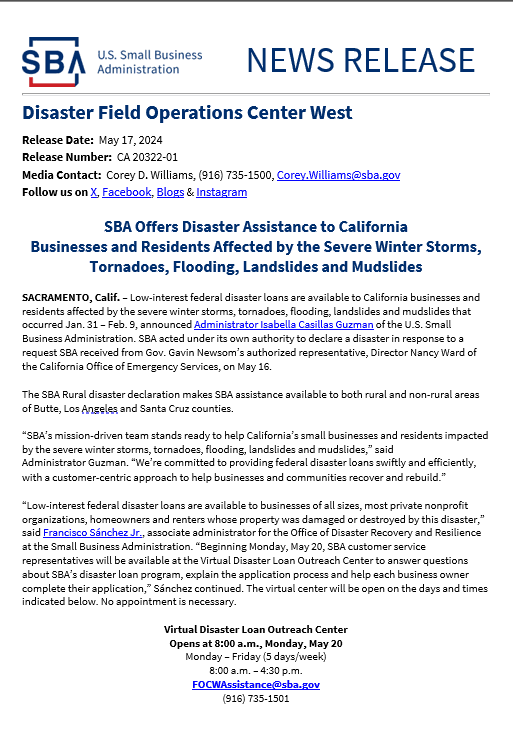 SBA press release (link)