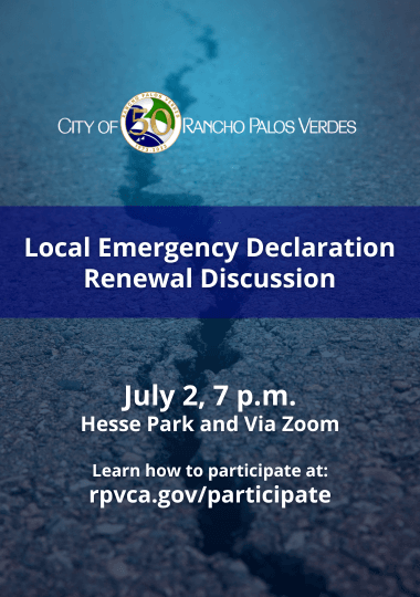 Local Emergency Declaration Renewal Discussion July 2, 7 pm at Hesse Park and via Zoom