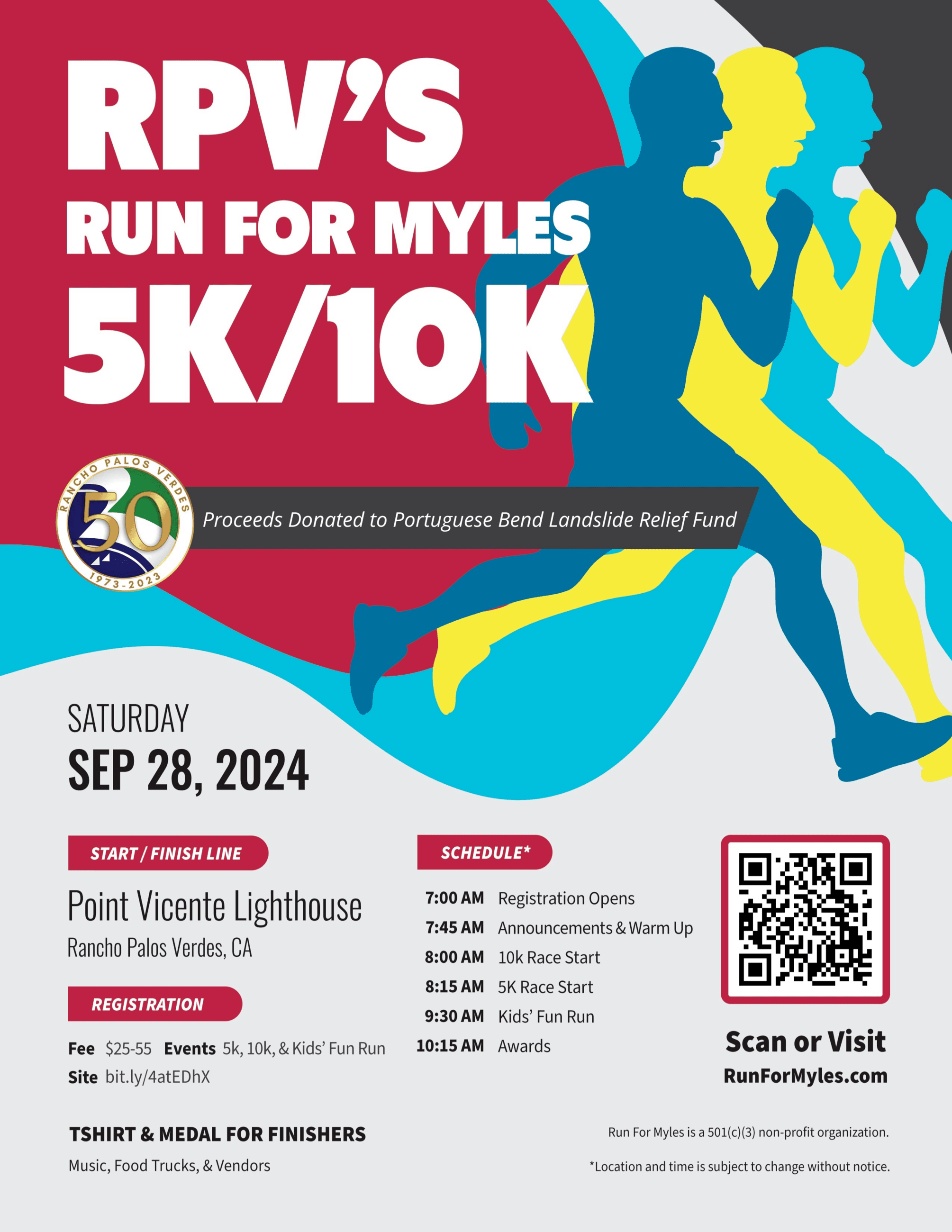 Updated Run for Myles 2024 flyer