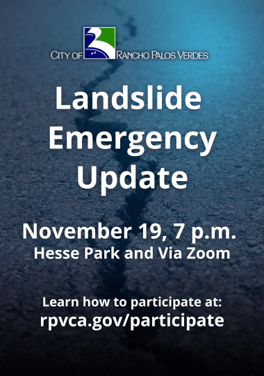 Landslide Emergency Update November 19 at 7 pm at Hesse Park and via Zoom