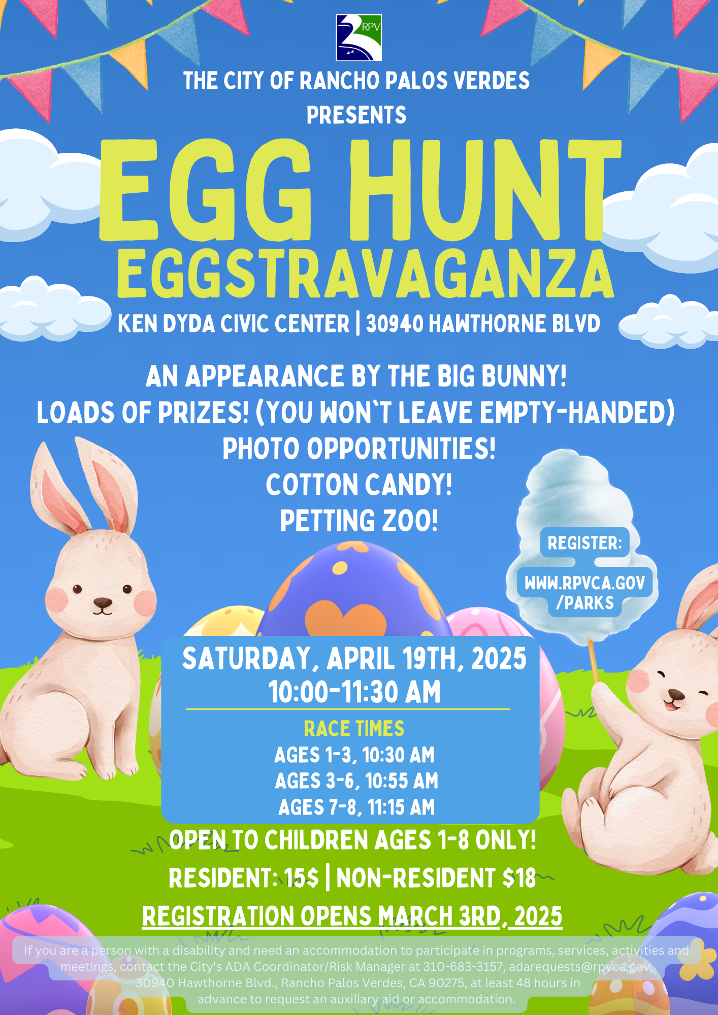 Egg Hunt Eggstravaganza Flyer 2025