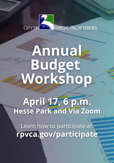 Annual Budget Workshop April 17 at 6 pm at Hesse Park and via Zoom