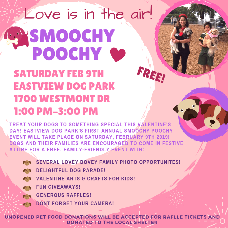 smoochy poochy event flyer