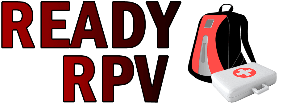 Ready RPV Logo and Backpack Black Outline