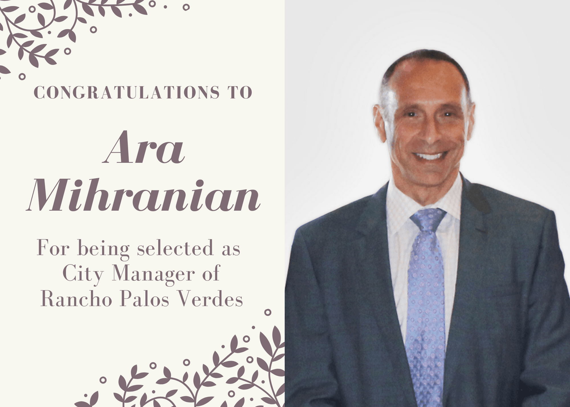 Ara Mihranian (City Manager Spotlight)