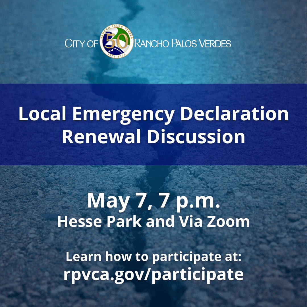 Local Emergency Declaration Renewal Discussion May 7, 7 pm at Hesse Park and via Zoom