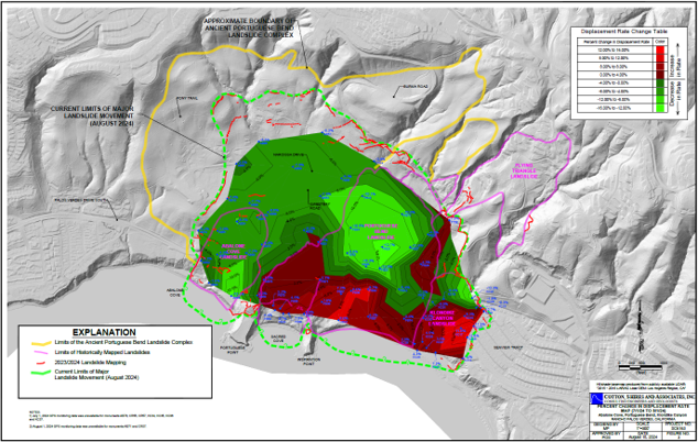Percent Change in Displacement Rate Map - July-August 2024 (PDF) Opens in new window