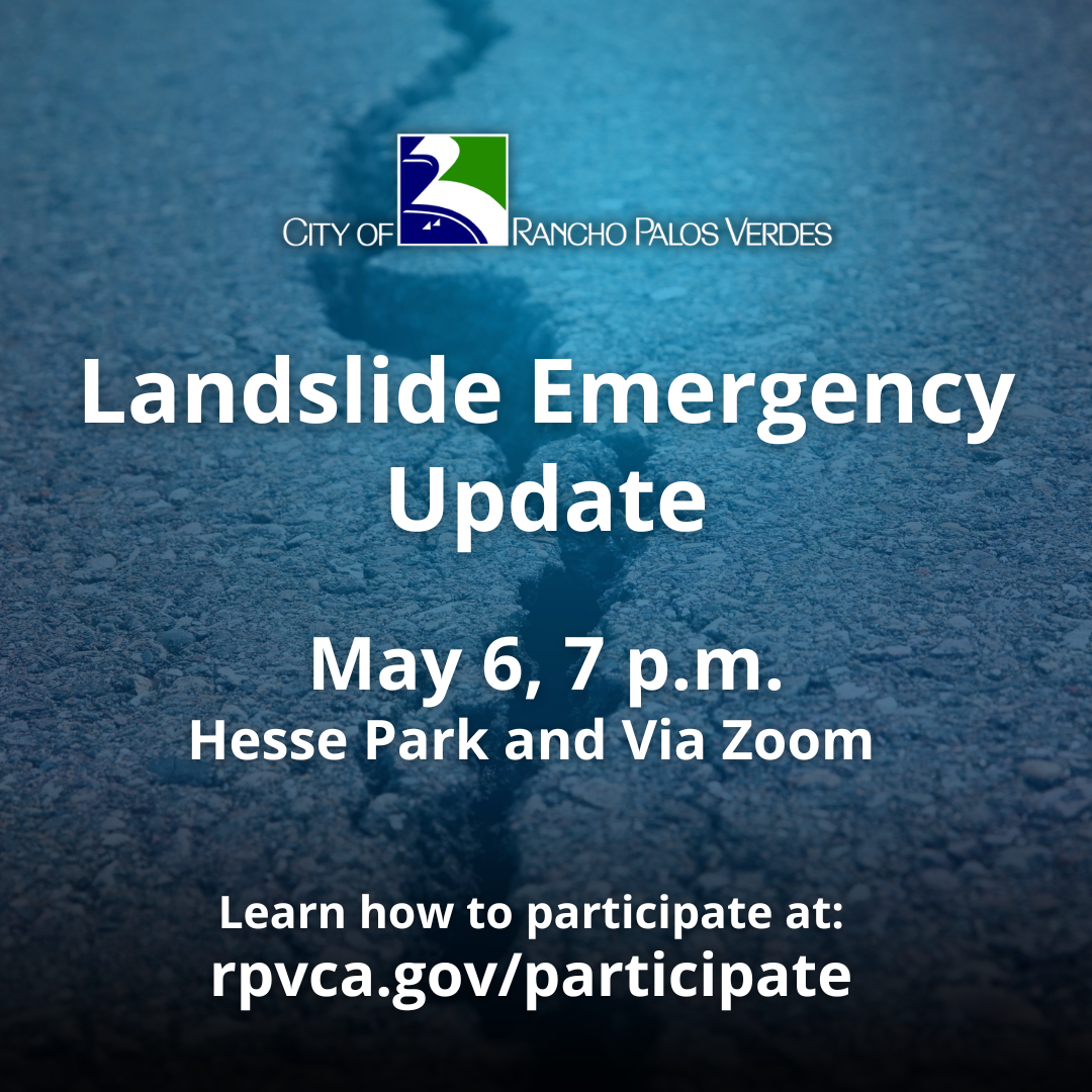 Landslide Emergency Update. May 6, 7 p.m., Hesse Park and Via Zoom.