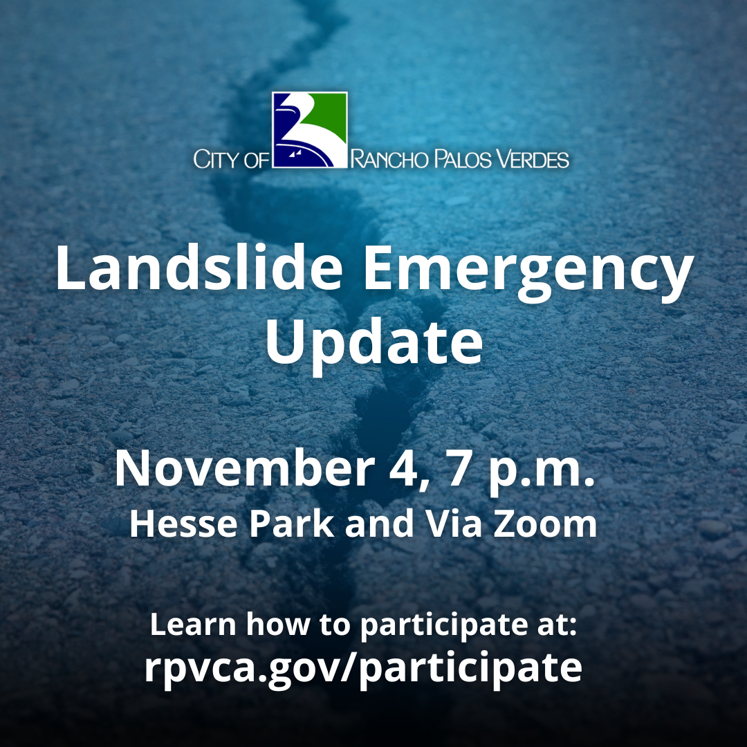 Landslide Emergency Update. November 4, 7 p.m., Hesse Park and Via Zoom.